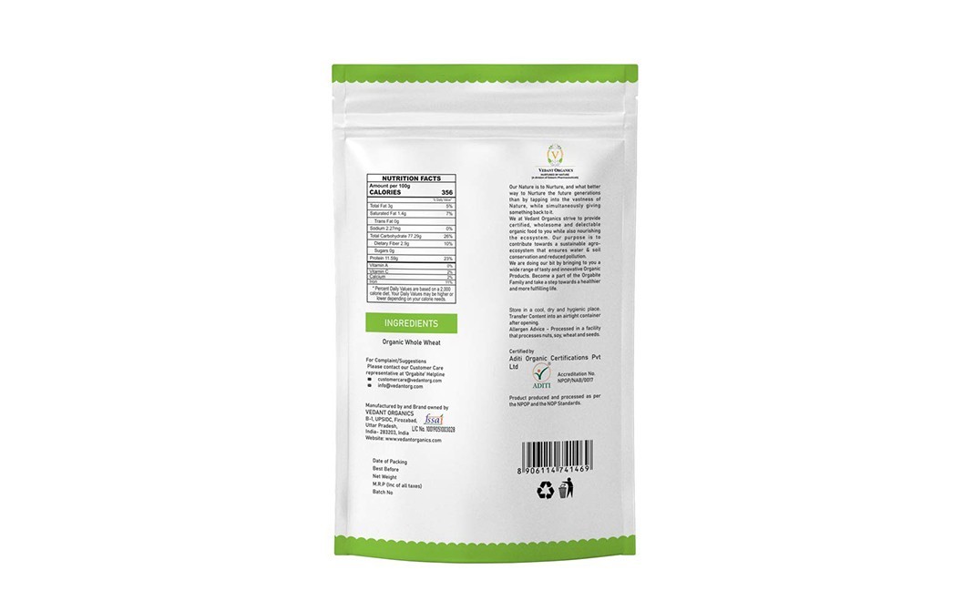 Orgabite Organic Maida    Pack  500 grams